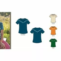 Maloja T Shirt - Franziska [Colour: Blue Steel] [Size: Small]