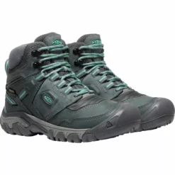 Keen Women's Ridge Flex Mid Waterproof Boots -ShopE-Moto Shop Keen Women s Ridge Flex Mid Waterproof Boots Grey Blue Shoes Steel Grey Porcelain SS22 1