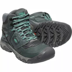Keen Women's Ridge Flex Mid Waterproof Boots -ShopE-Moto Shop Keen Women s Ridge Flex Mid Waterproof Boots Grey Blue Shoes Steel Grey Porcelain SS22 2